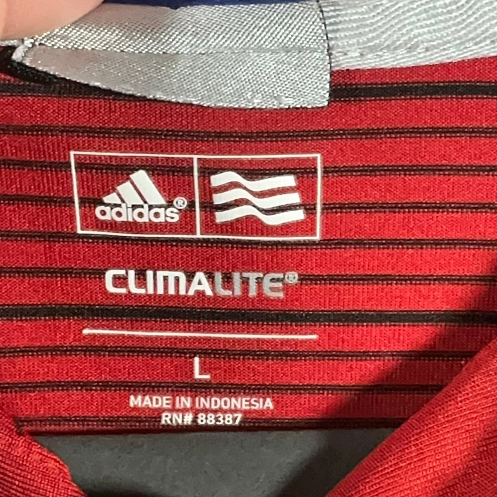 Adidas Pinehurst 1895 US Open 2014 Golf Polo Shirt Mens Large Red Black Striped - Picture 5 of 13